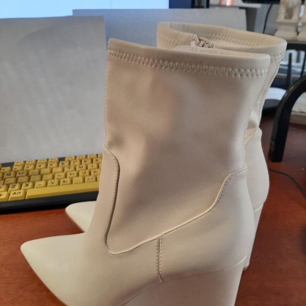 New ! Open Edit Jimmie Pointed Toe Wedge Bootie W… - image 3